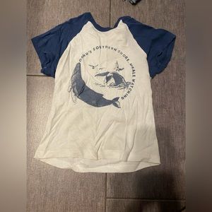 White and Blue baby tee